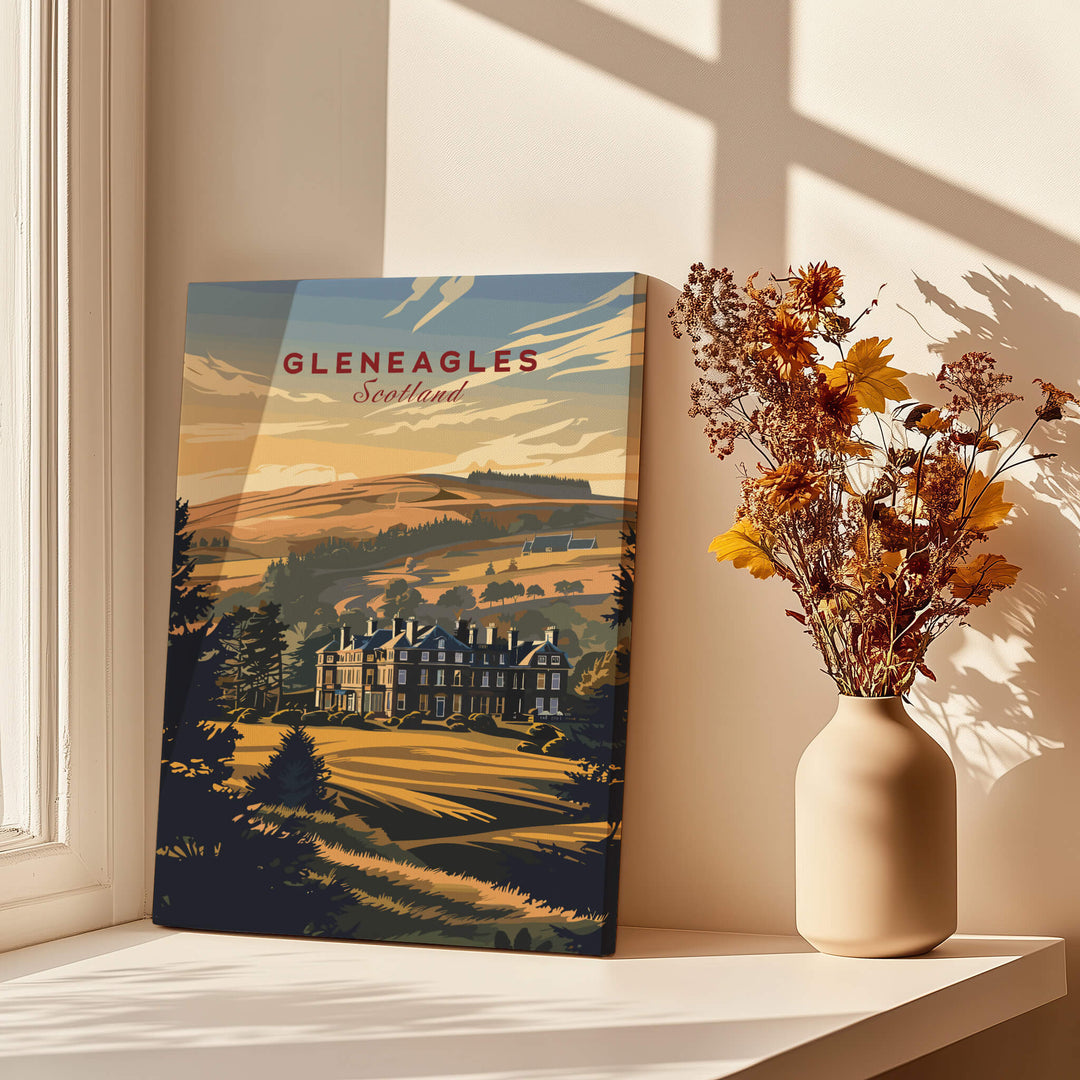 Gleneagles Poster Scotland, showcasing the breathtaking landscapes of Scotland in a stunning print.