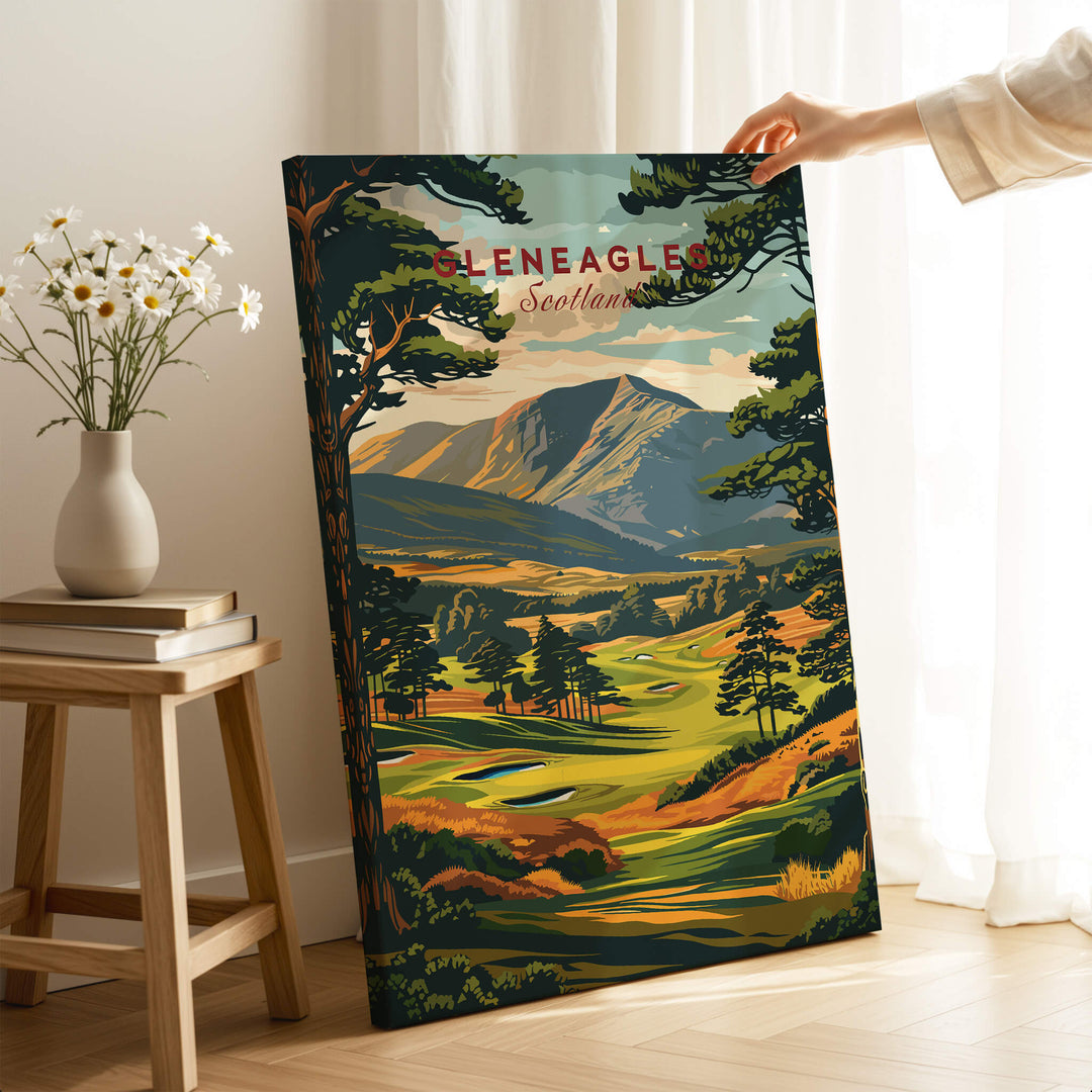 Gleneagles Golf Print Scotland showcasing the scenic beauty of Gleneagles Golf Course in Scotland.