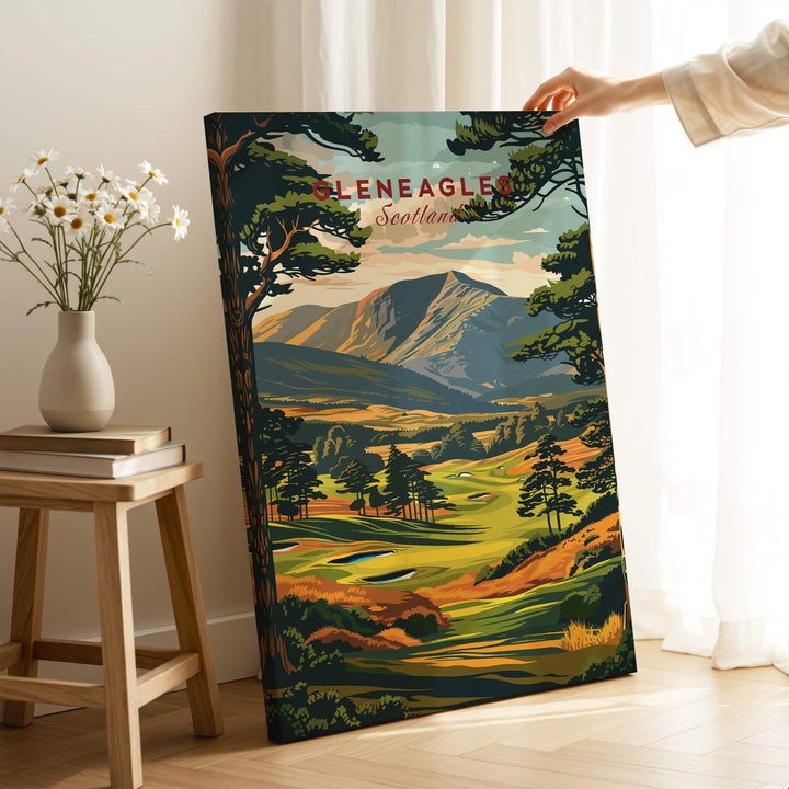 Gleneagles Golf Print Scotland showcasing the scenic beauty of Gleneagles Golf Course in Scotland.