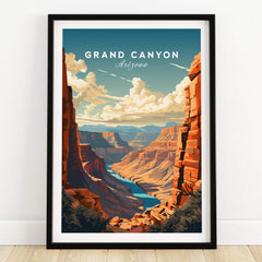Stunning Grand Canyon Poster featuring vibrant colors and landscapes of Arizona.