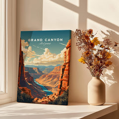 Grand Canyon Poster showcasing the stunning landscape of the Grand Canyon with vibrant colors and details.