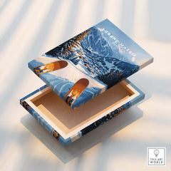Grand Massif Ski Wall Art box design featuring snowy mountains and ski elements, perfect for home decor.