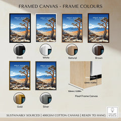 Great Basin National Park poster in framed canvas with six frame color options