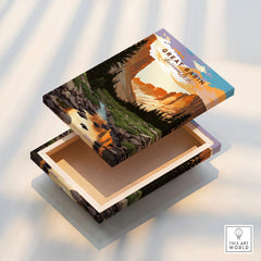 Great Basin National Park stretched canvas print with landscape artwork, floating detail.