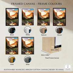 Great Basin National Park framed canvas wall art with six frame color options: black, white, natural, brown, gold, silver.