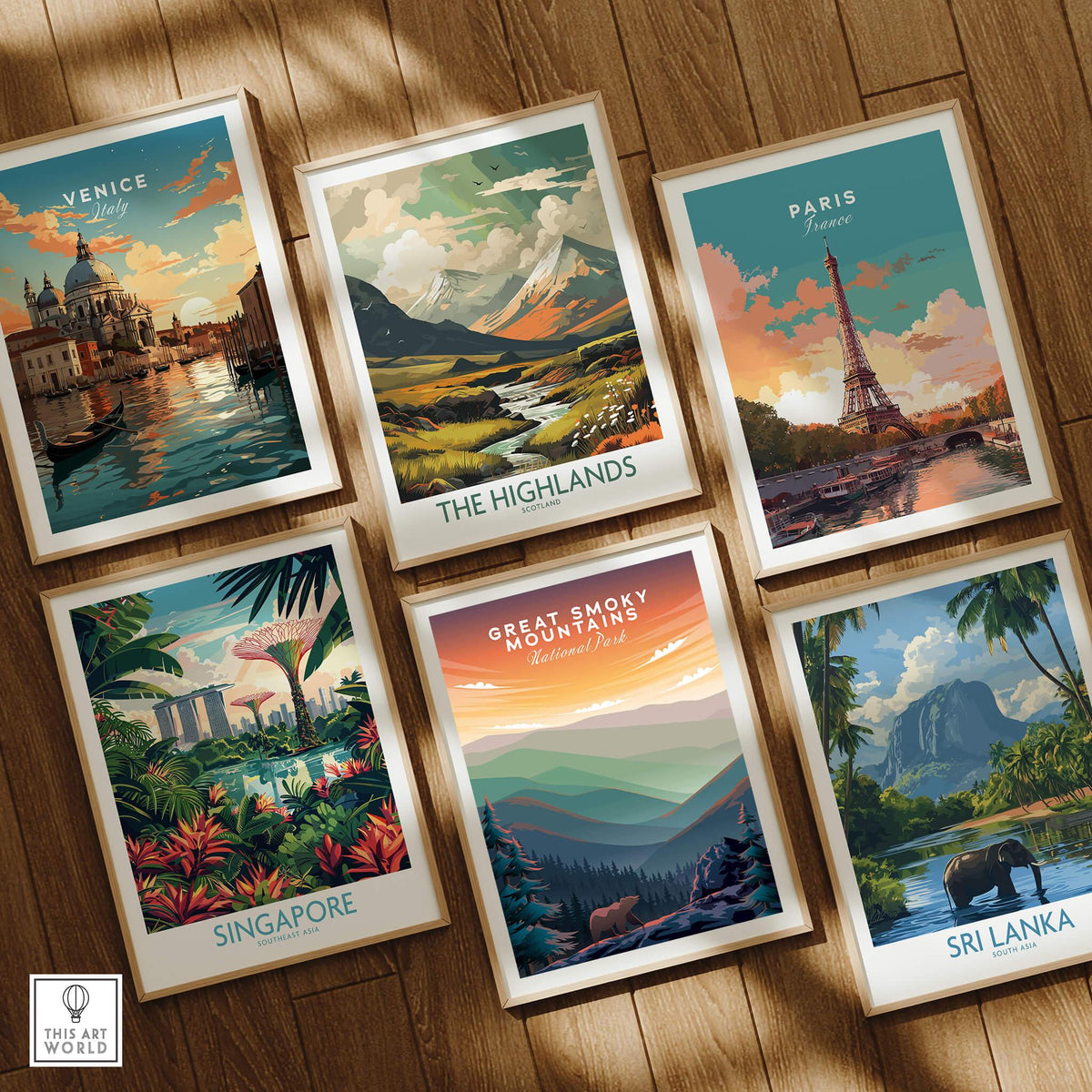 Great Smoky Mountains Print | National Park Poster among a collection of travel-themed art prints.