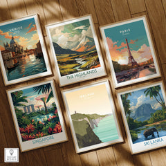 Ireland Print | Wall Art Travel Poster collection featuring iconic destinations and vibrant artwork.