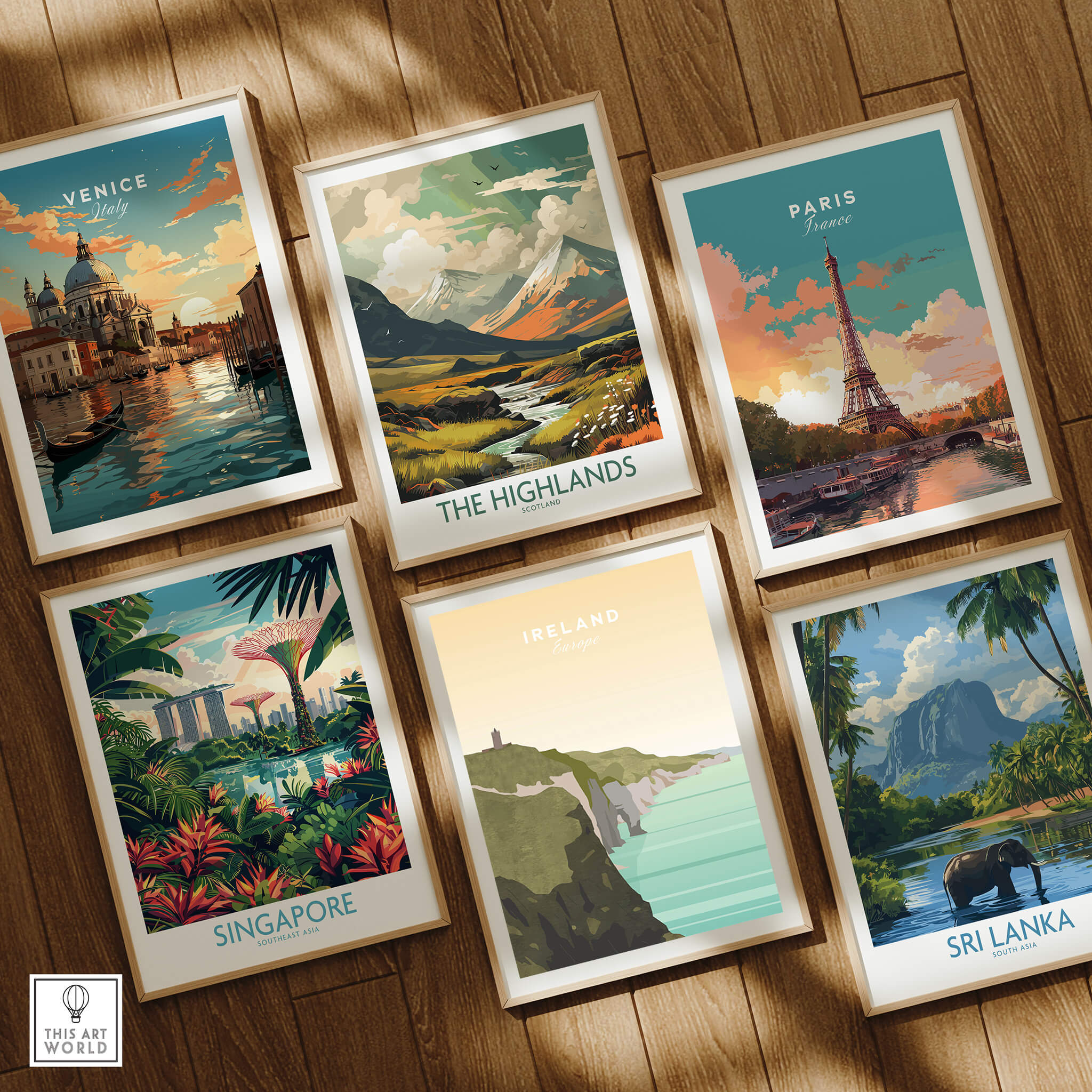 Ireland Print | Wall Art Travel Poster collection featuring iconic destinations and vibrant artwork.