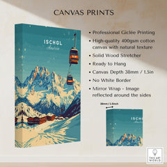 Ischgl Ski Print featuring high-quality Giclée printing and stunning ski resort imagery.