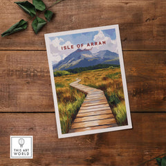 Isle of Arran Wall Art featuring a scenic pathway through picturesque landscapes on the Isle of Arran.