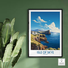 Isle of Skye Poster Modern featuring a scenic coastal view of Scotland, perfect for home decoration.