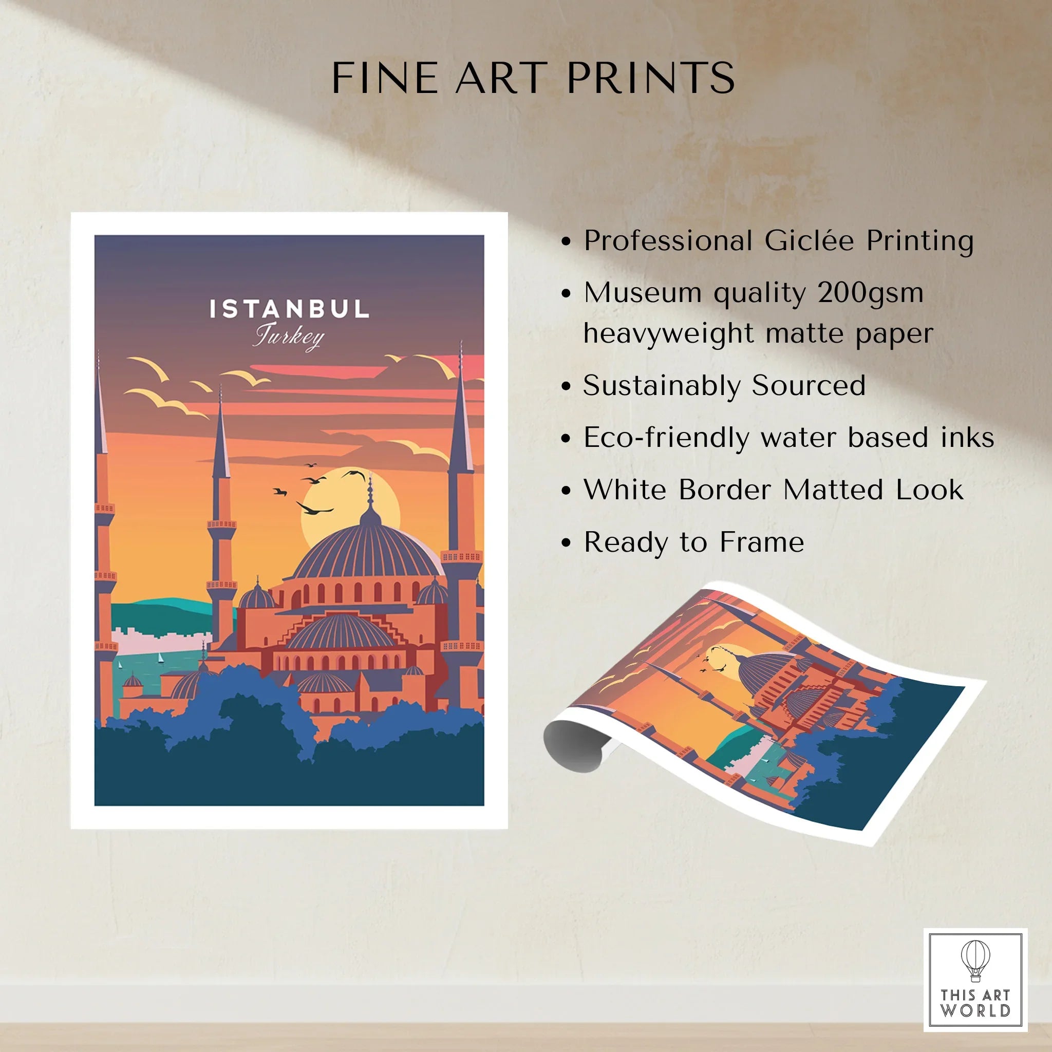 Istanbul Print Turkey | Vintage Travel Poster Art – This Art World