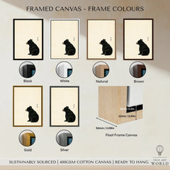 Japanese Bear Art Print – Vintage Japanese Animal Wall Art — framed canvas float frame colour options
