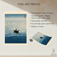 Japanese Seascape Wall Art – Vintage Coastal Art Print — fine art print unframed quality details