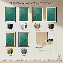 Japanese Water Art Print – Zen Ripple Wall Art — framed canvas float frame colour options
