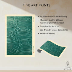 Japanese Water Art Print – Zen Ripple Wall Art — fine art print unframed quality details