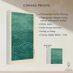 Japanese Water Wall Art – Minimalist Zen Art Print — canvas print stretched cotton canvas details