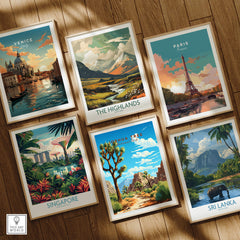 Joshua Tree Poster National Park alongside other travel-themed posters like Venice and Paris.