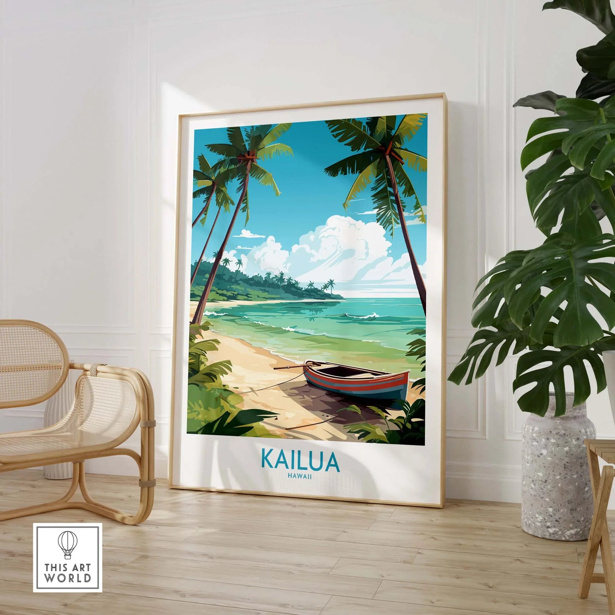 Kailua Beach Print exclusive at This Art World