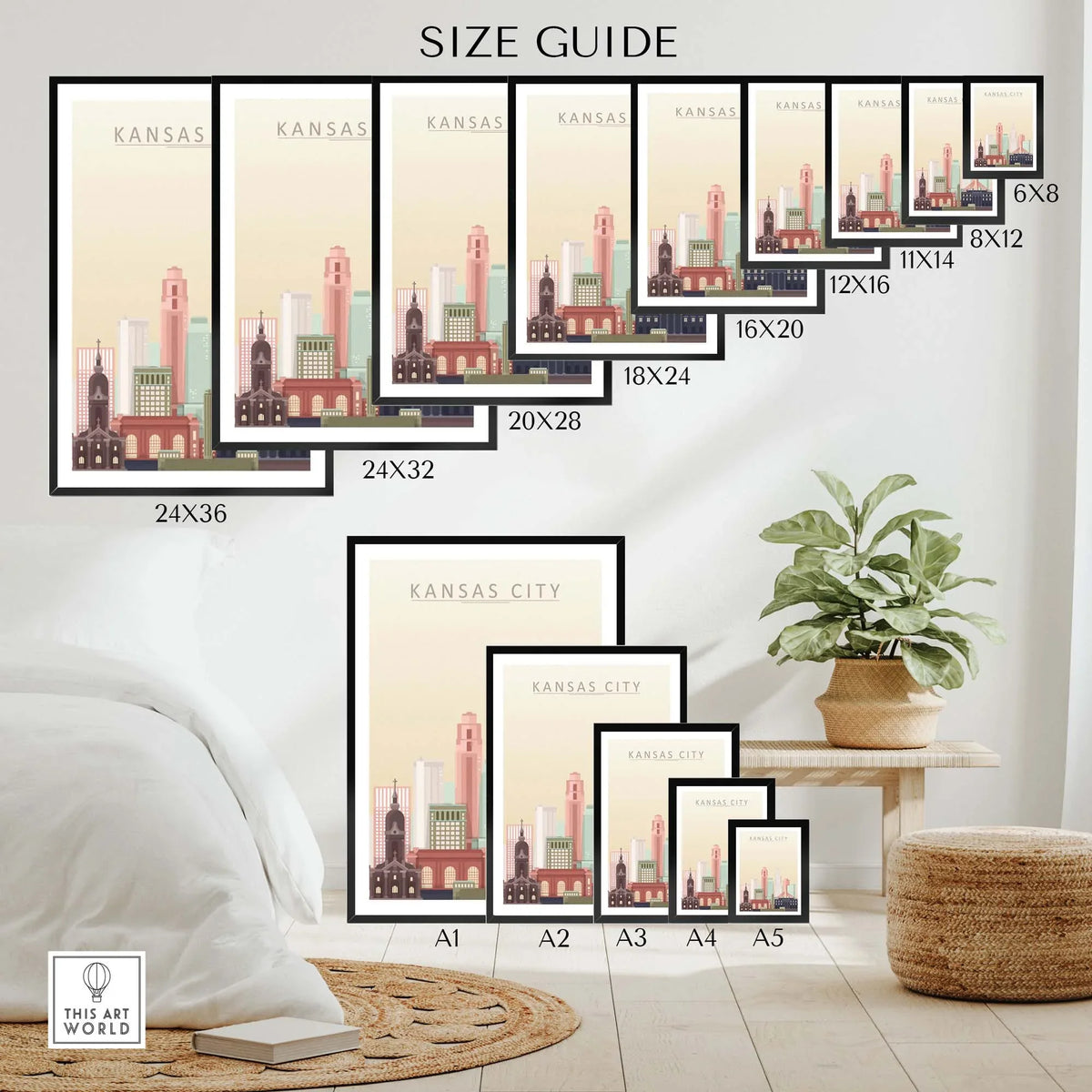 Kansas City Skyline Print | Wall Art Poster