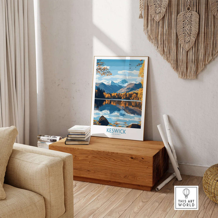 Keswick Wall Art Print, showcasing Lake District scenery, enhancing home decor with tranquility and nature's beauty.