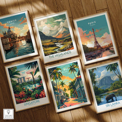 Key West Wall Art Print - Florida Travel Poster featuring vibrant travel prints of popular destinations.