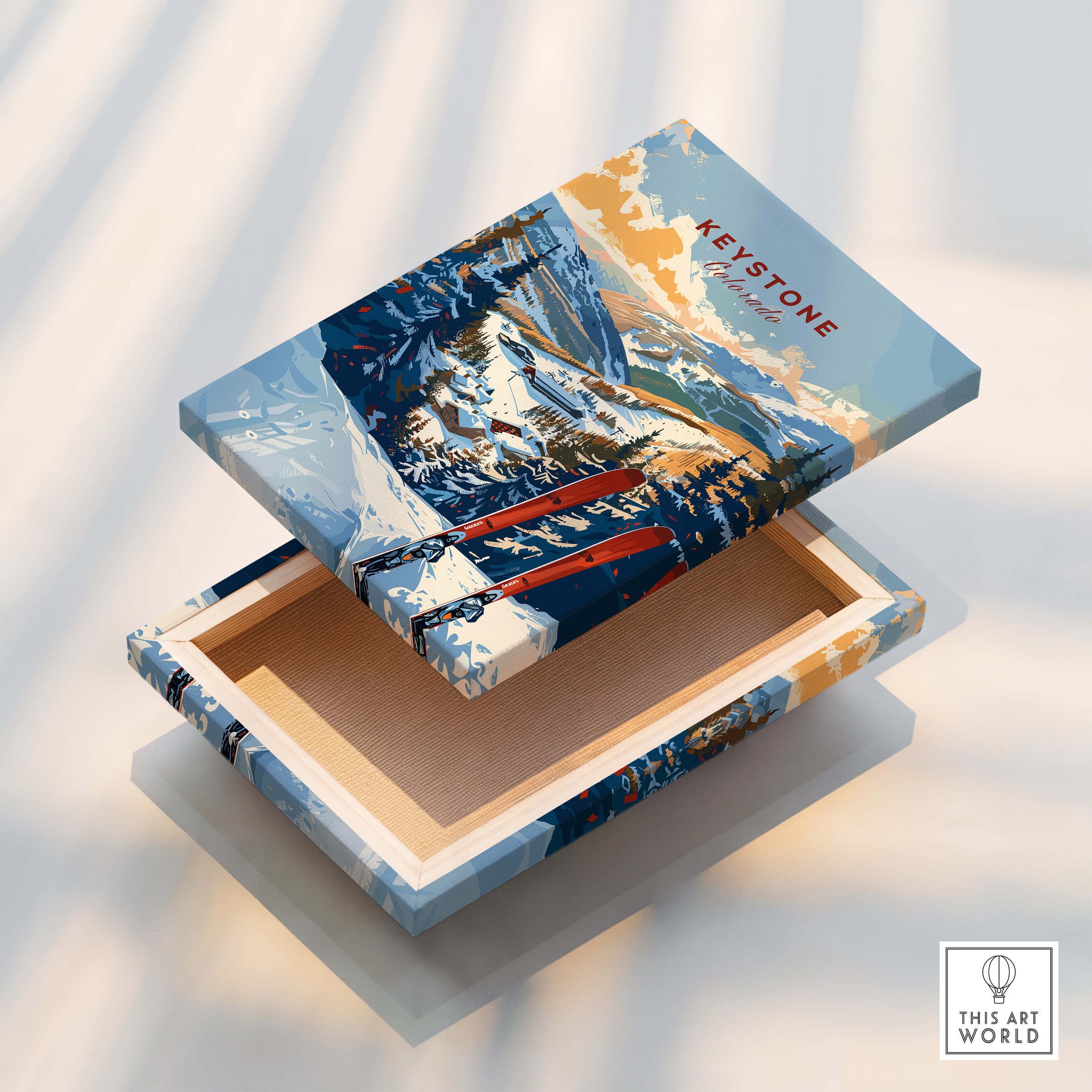 Keystone Wall Art Print - Colorado Ski decorative box featuring a stunning mountain landscape.