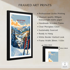 Keystone Wall Art Print - Colorado Ski, framed art print showcasing stunning Colorado ski scenery.