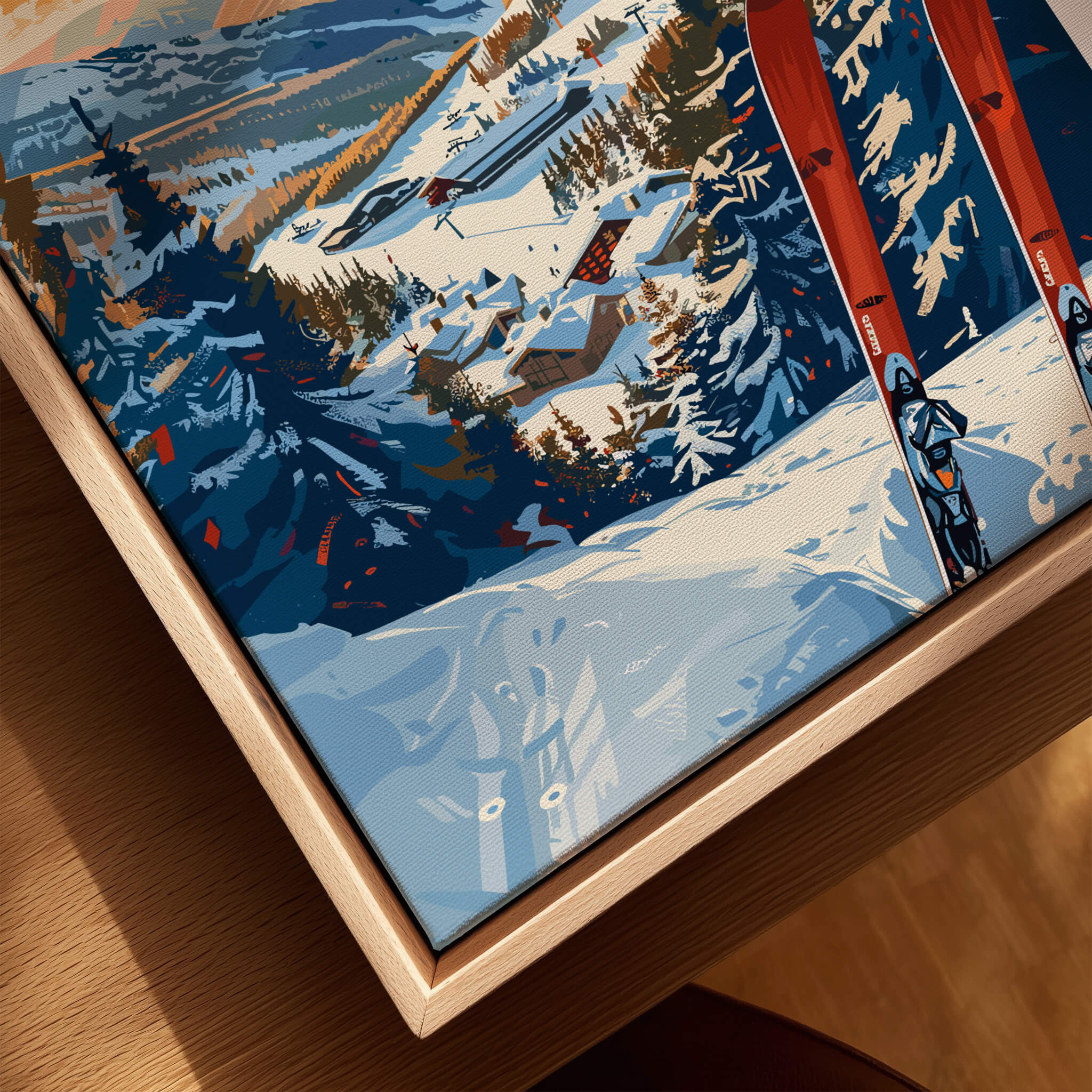 Keystone Wall Art Print - Colorado Ski featuring vibrant skiing scene in Colorado's stunning mountains.