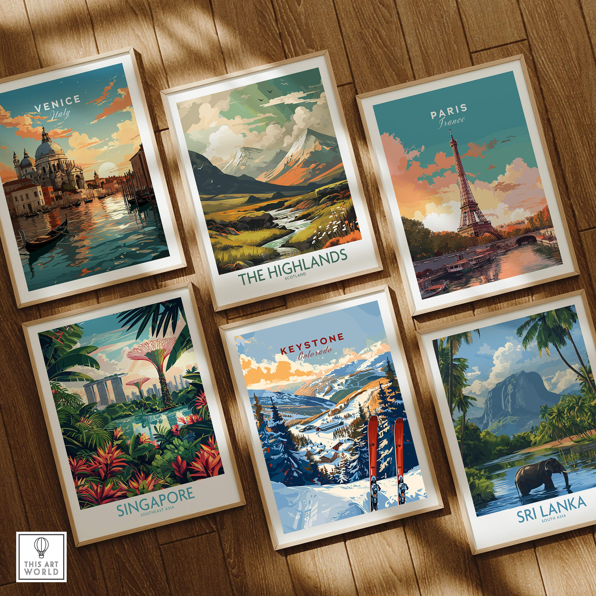 Keystone Wall Art Print - Colorado Ski and other travel-themed art prints displayed stylishly.