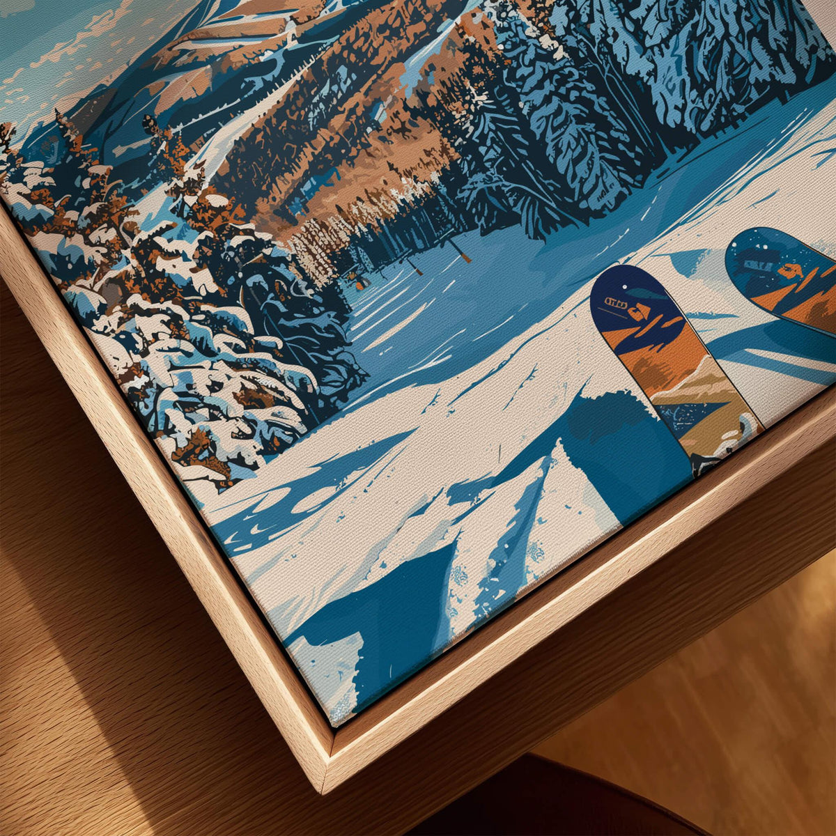 Killington Ski Poster - Vermont showcasing stunning winter scenery and vibrant colors in a framed art print.