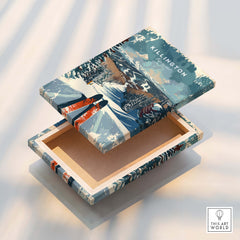 Killington Wall Art Print - Ski Poster Vermont on a beautifully designed box with a winter landscape.