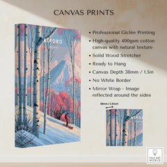 Kiroro Japan Peak Travel Poster — canvas print stretched cotton canvas details