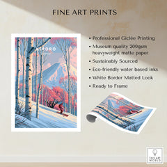 Kiroro Japan Peak Travel Poster — fine art print unframed quality details