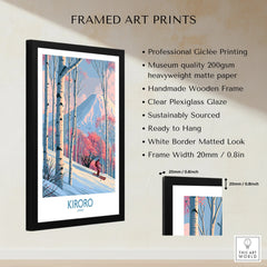 Kiroro Japan Birch Slopes Wall Art — framed print details measurements quality details