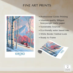 Kiroro Japan Birch Slopes Wall Art — fine art print unframed quality details