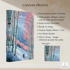 Kiroro Japan Backcountry Travel Poster — canvas print stretched cotton canvas details