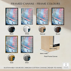 Kiroro Japan Backcountry Travel Poster — framed canvas float frame colour options