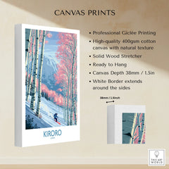 Kiroro Japan Cherry Blossom Wall Art — canvas print stretched cotton canvas details