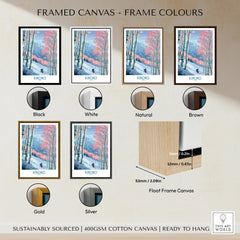Kiroro Japan Cherry Blossom Wall Art — framed canvas float frame colour options