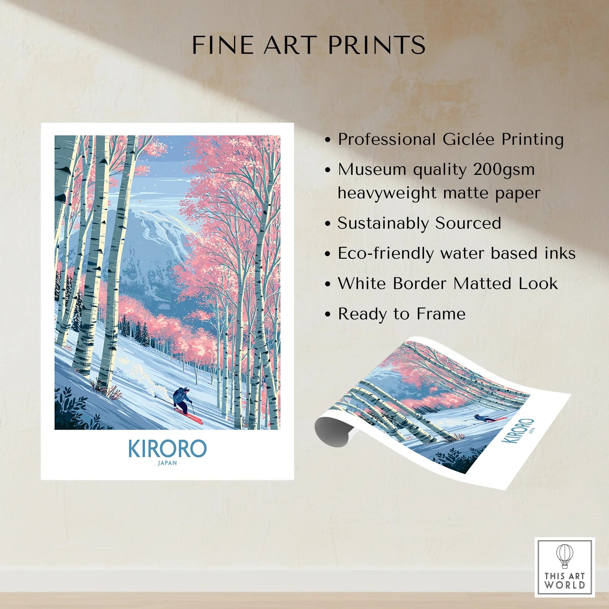 Kiroro Japan Cherry Blossom Wall Art — fine art print unframed quality details