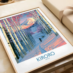 Kiroro Japan Trail Wall Art — framed art print closeup gift unwrapped natural frame