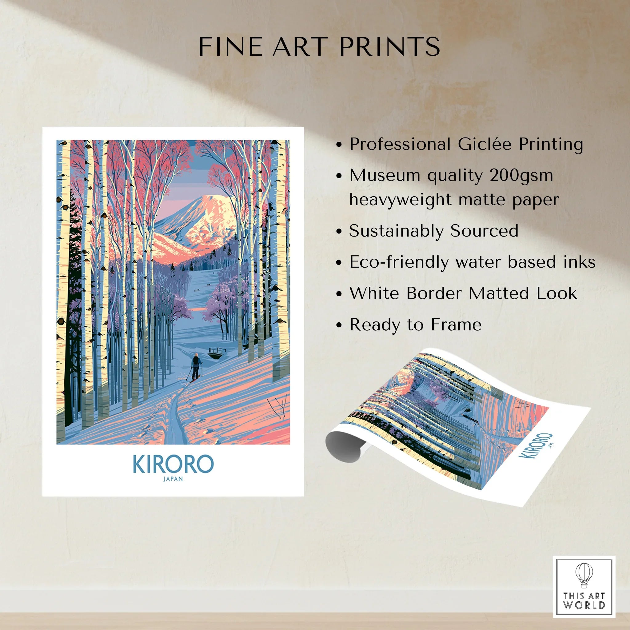 Kiroro Japan Trail Wall Art — fine art print unframed quality details