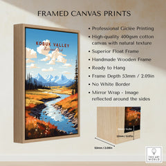 Kobuk Valley National Park framed canvas print with float frame and landscape artwork