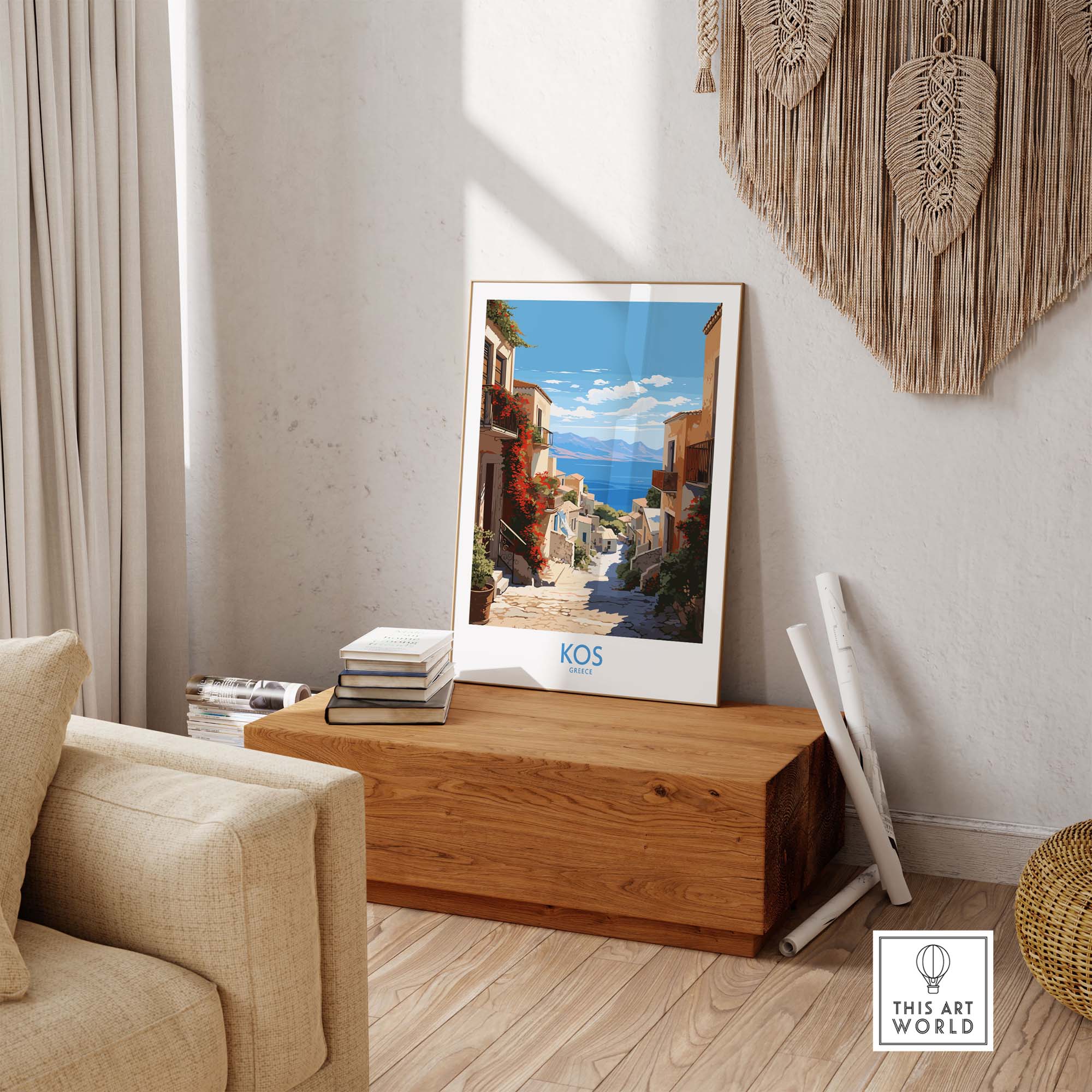 Kos Greece Travel Poster