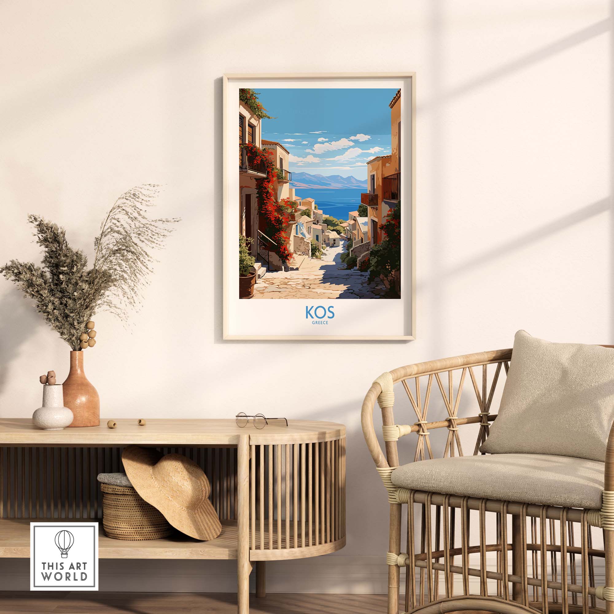 Kos Greece Travel Poster