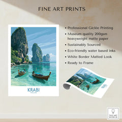Krabi Thailand Karst Bay Wall Art — fine art print unframed quality details