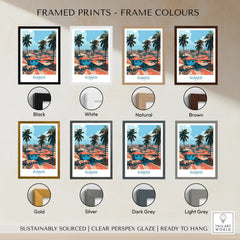 Kumasi Ghana Palm Rooftops Wall Art — framed print colour options
