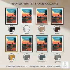 Kumasi Ghana Sunset Travel Poster — framed print colour options