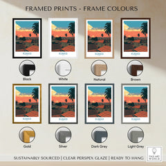 Kumasi Ghana Rooftop Sunset Wall Art — framed print colour options